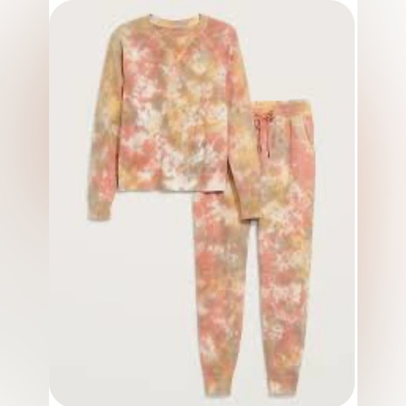 Old Navy XL Tie-Dye Lounge Set in Yellow and Pink - Picture 1 of 4